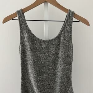 MADEWELL wide-strap tank thong bodysuit gray small